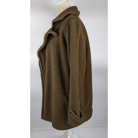 Fjall Mens Brown Overcoat Size Medium Heavy Jacket - Picture 2 of 8